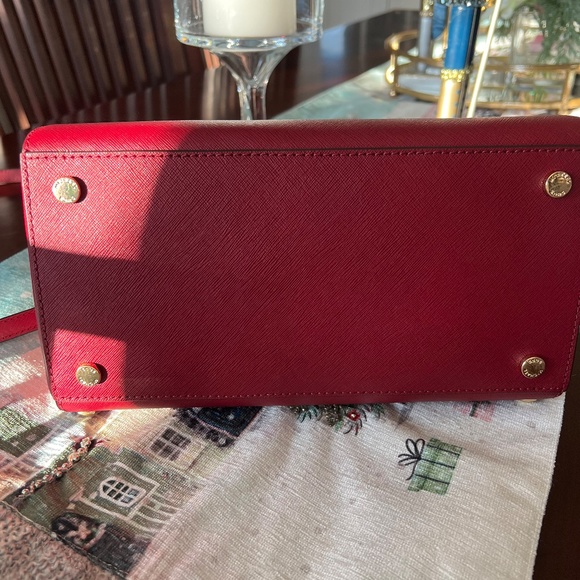 Michael Kors Leather Sandrine Studded Satchel Crossbody~EUC~ - Picture 3 of 4